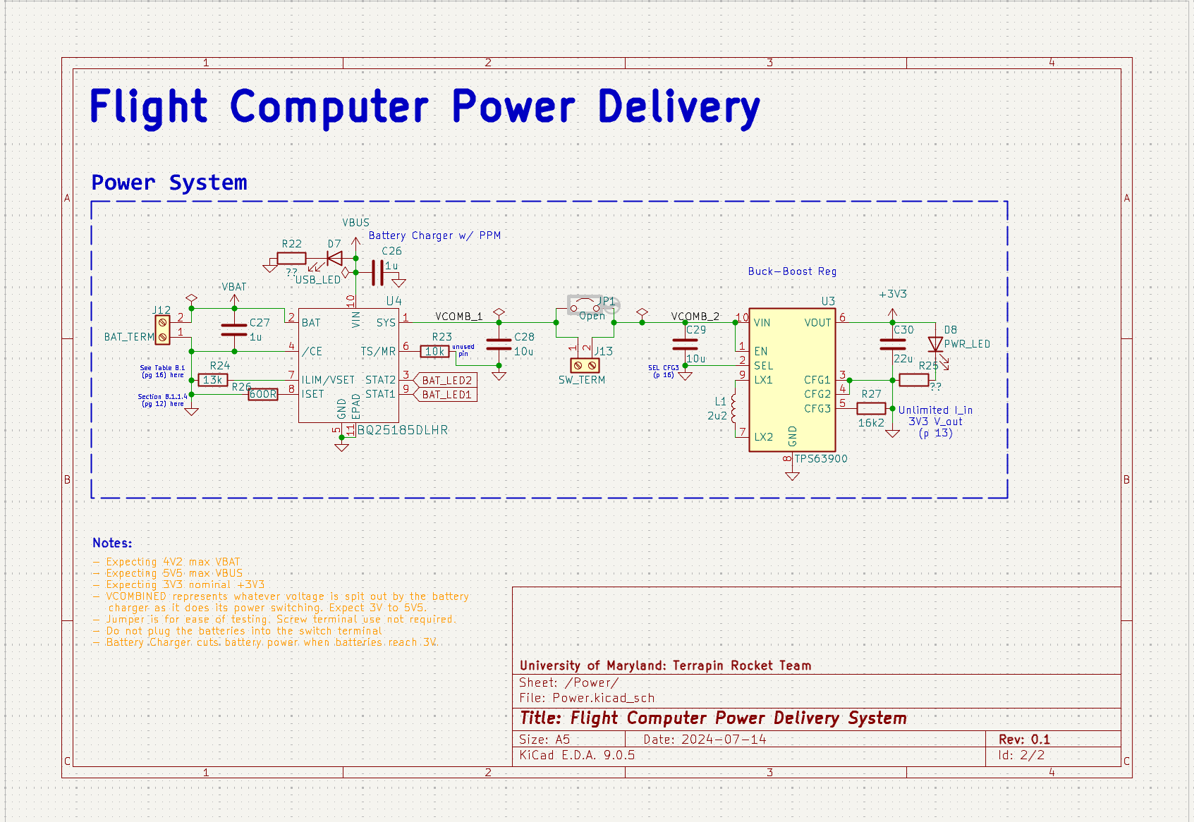 Schematic page 2 of STM32 avionics board